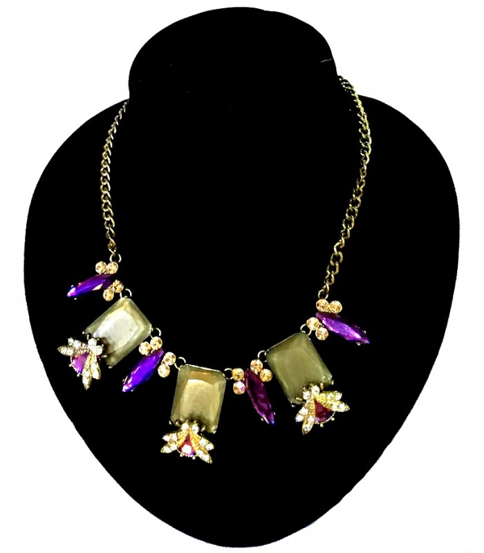 Purple Shine Flower Necklace Gift