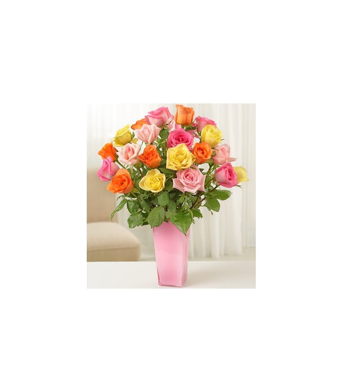 Long Stem Multicolored Roses