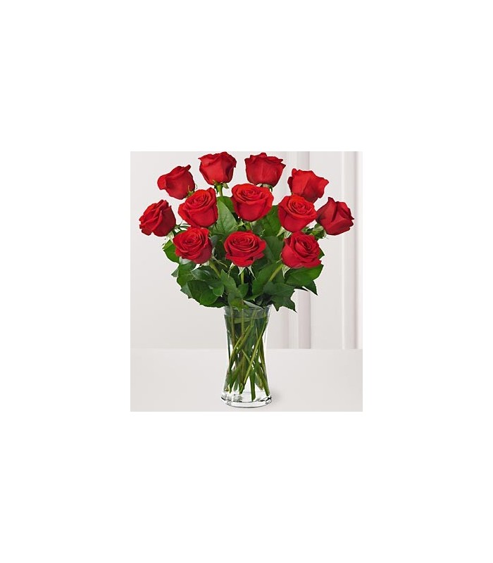  Premium Red Rose Bouquet with Vase