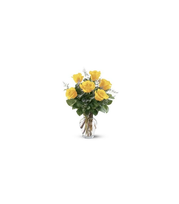 six Yellow Roses
