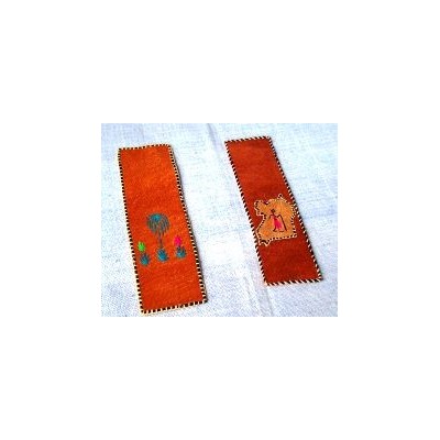 Barkcloth bookmarks