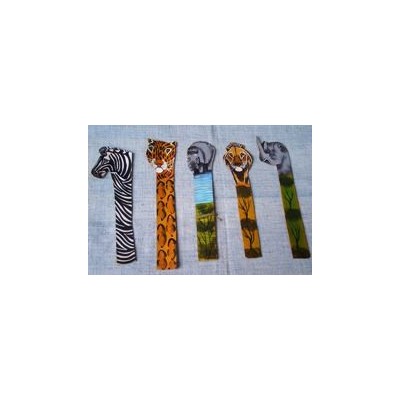 African Leather animal bookmarks from uganda
