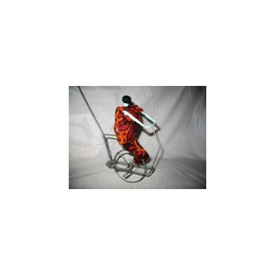 African wire crafted Bicycle Man from Uganda