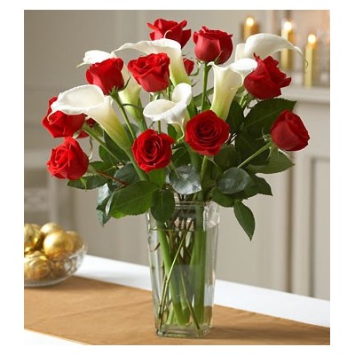 Red Rose and Lily Bouquet