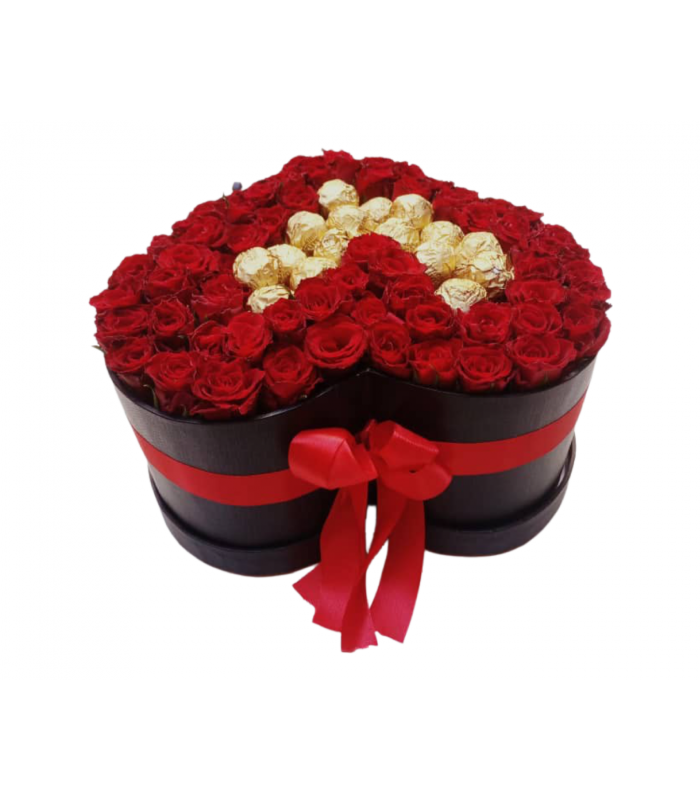 Order for Chocolaty Heart of Red Roses online for Home and office delivery.