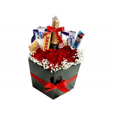 You're Loved Boxed chocolate Roses